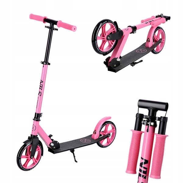 Hulajnoga Miejska Klasyczna Składana Dla Dziewczynki Duża Koła 200 mm