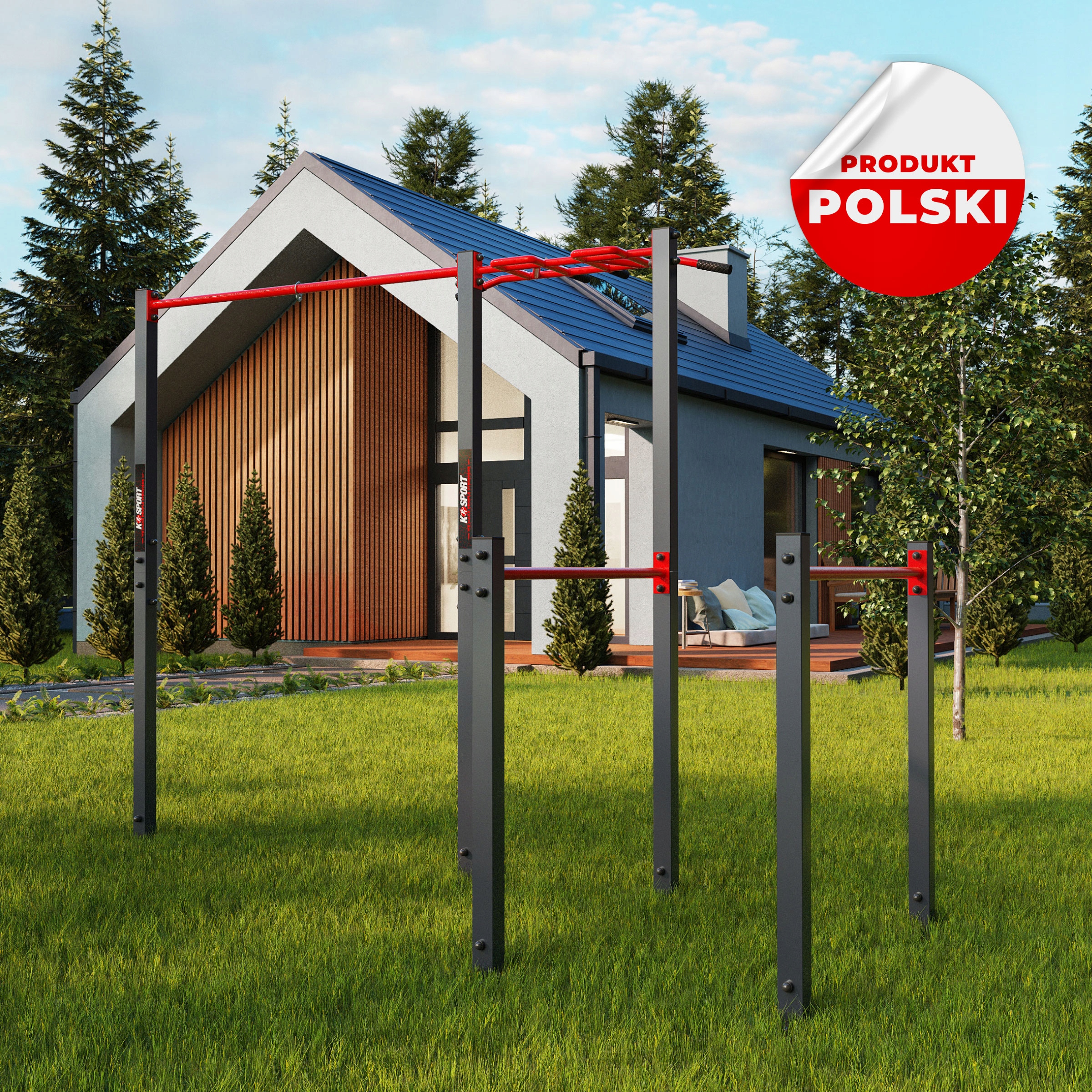 GARDEN STREET WORKOUT PULL-UP BAR + ПЕРАЛІ Бренд K-SPORT