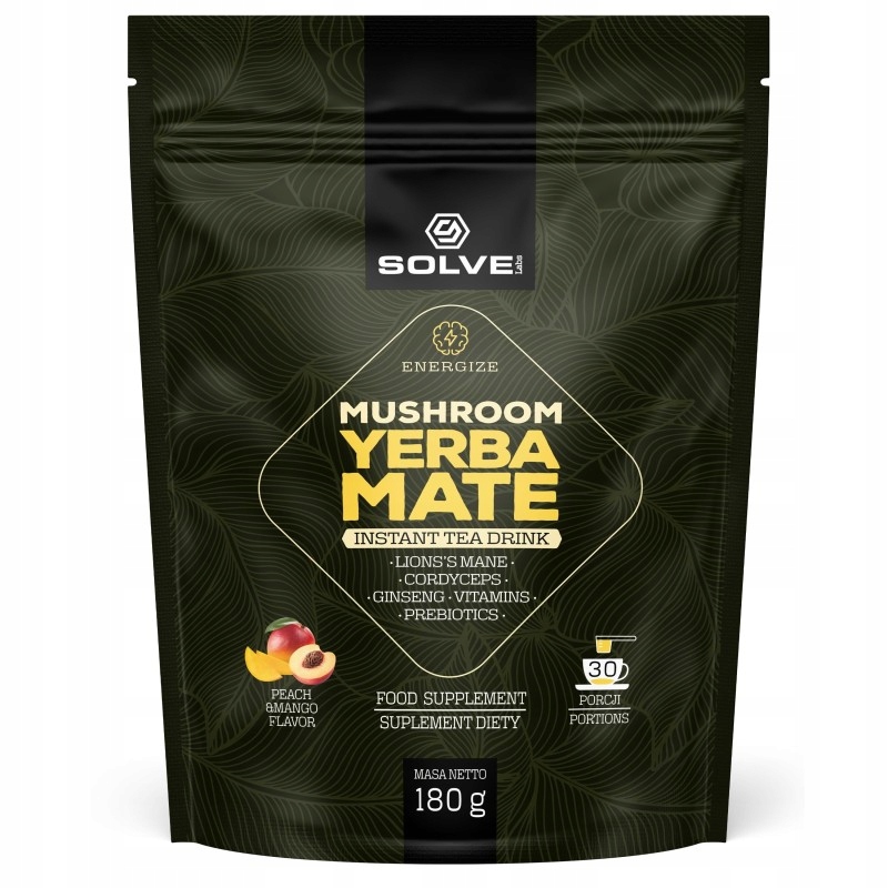Mushroom Yerba Mate 180g Adatogeny, grzyby, witaminy, błonnik
