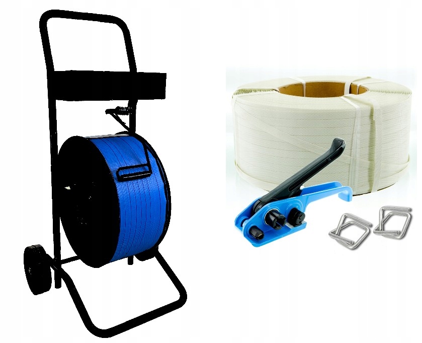 TAŚMA ZESTAW NAPINACZ DO SPINANIA BANDOWANIA PALET zestaw PREMIUM !!!