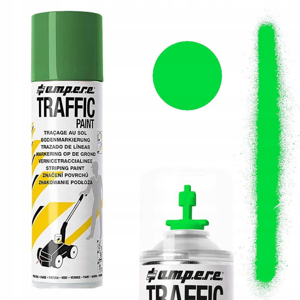 SPRAY FARBA DROGOWA DO MALOWANIA LINII JEZDNI PARKINGÓW 500ml ZIELONA