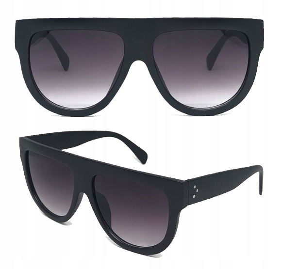 

Okulary Duże Czarne Matowe Oversizowe Shadow UV400