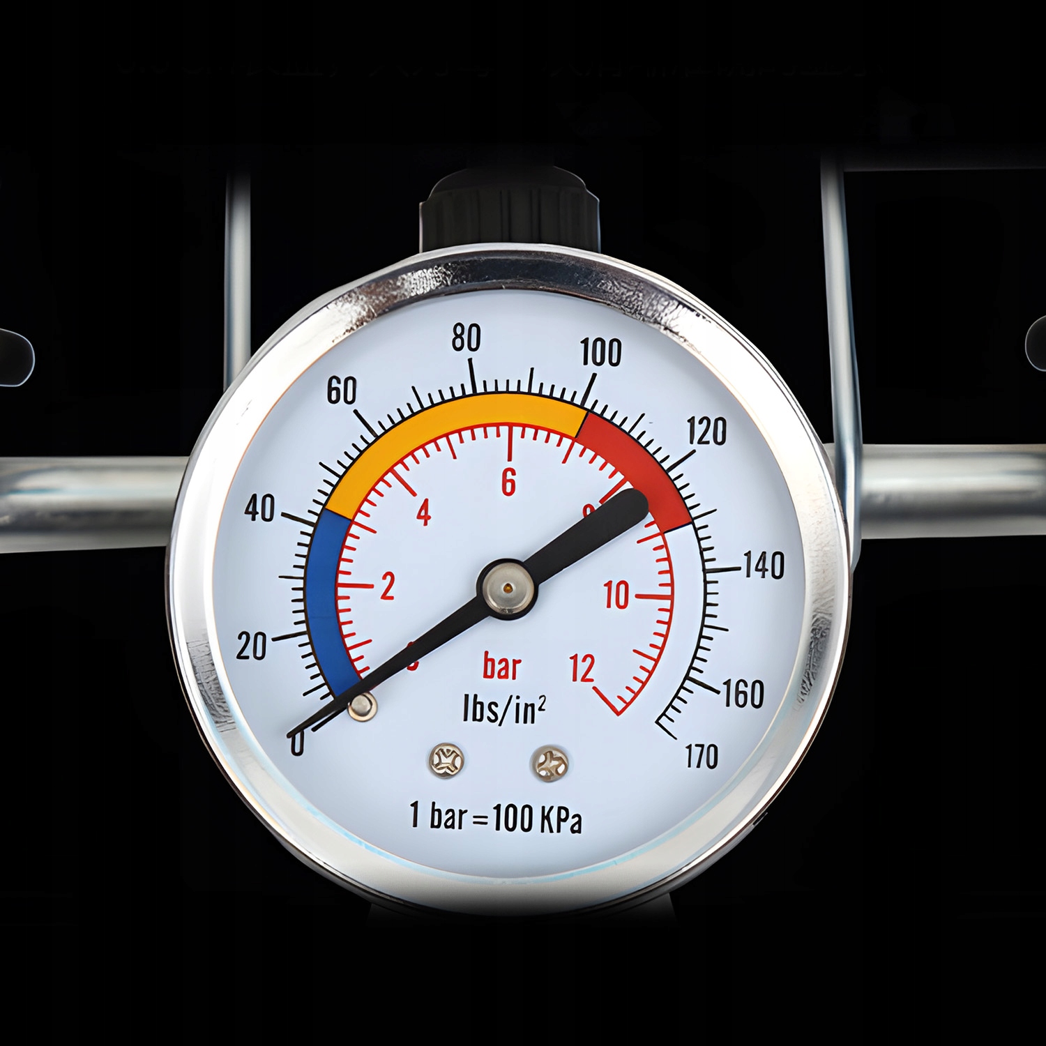 POMPKA NOŻNA DWUTŁOKOWA SAMOCHODOWA ROWEROWA MOCNA Z MANOMETREM AUTO 7 BAR Ciśnienie maksymalne 7 bar