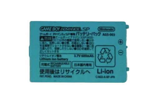 Originální Baterie Akumulátor AGS-003 Pro Nintendo Gameboy Advance Sp Gba