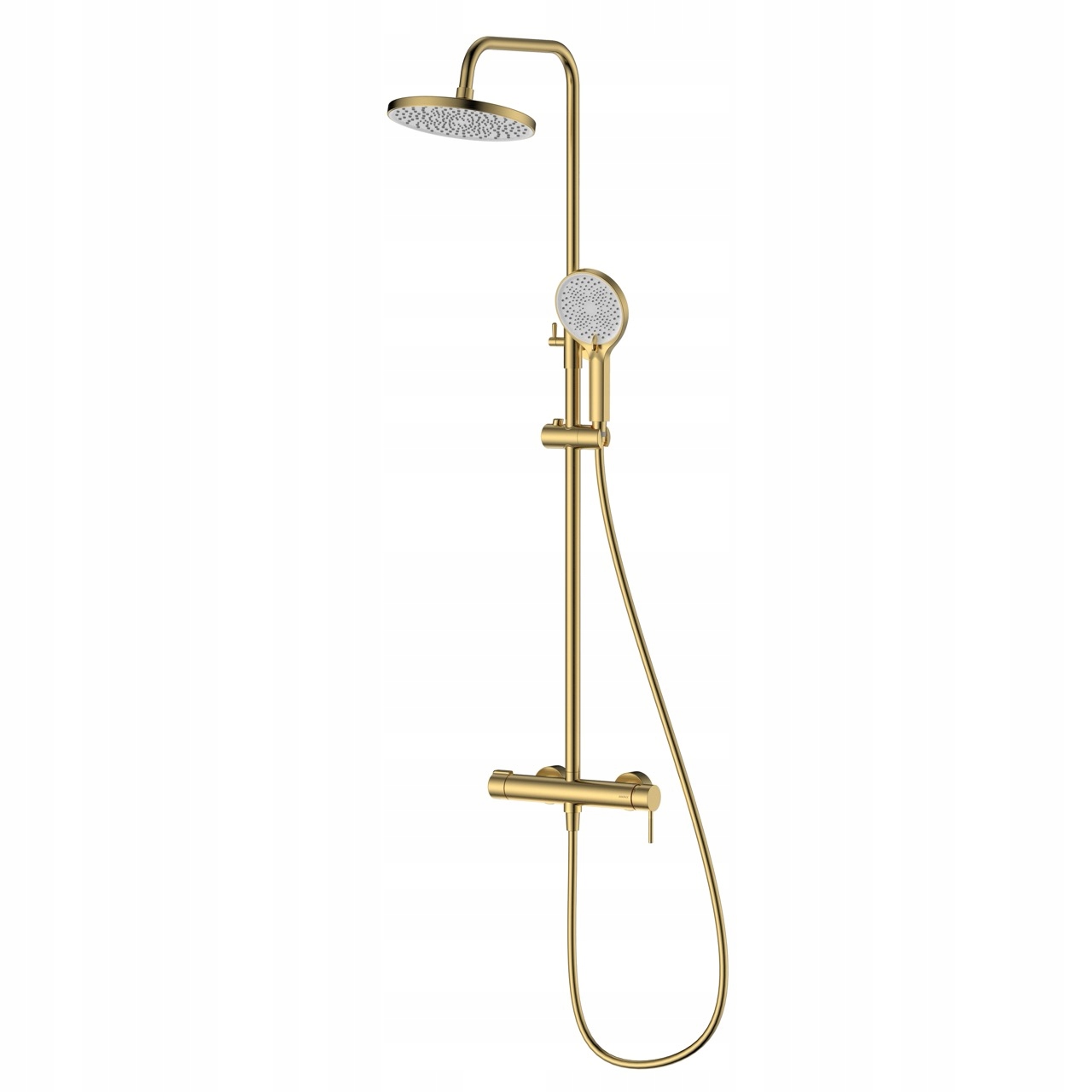 Dažďová sprcha Avapax Ultimate Brushed Gold Ø225 mm, dvojfunkčná batéria