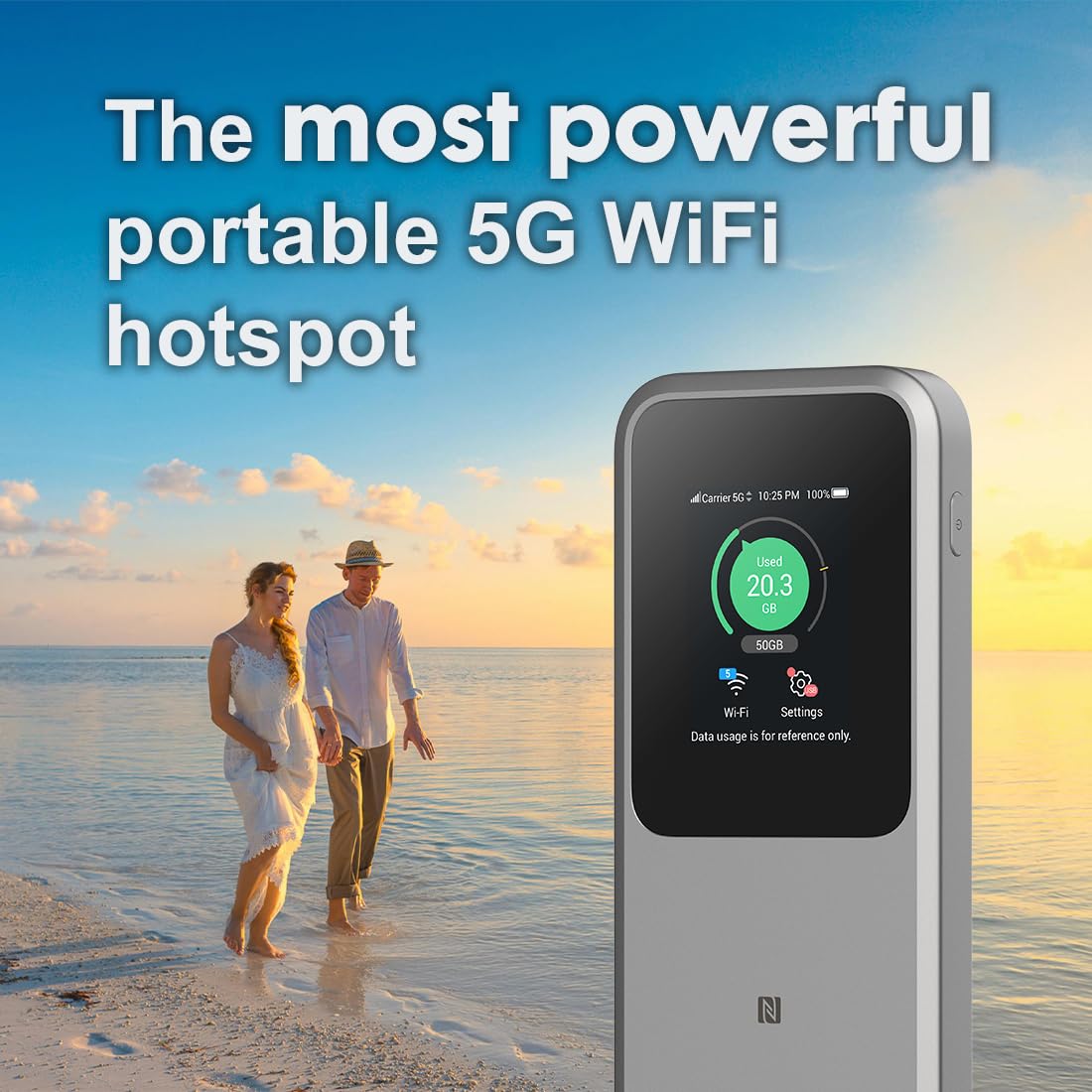 ZTE MU5120: Powerful 5G Hotspot WiFi 10000mAh NFC 64 Urządzeń — miniatura 4