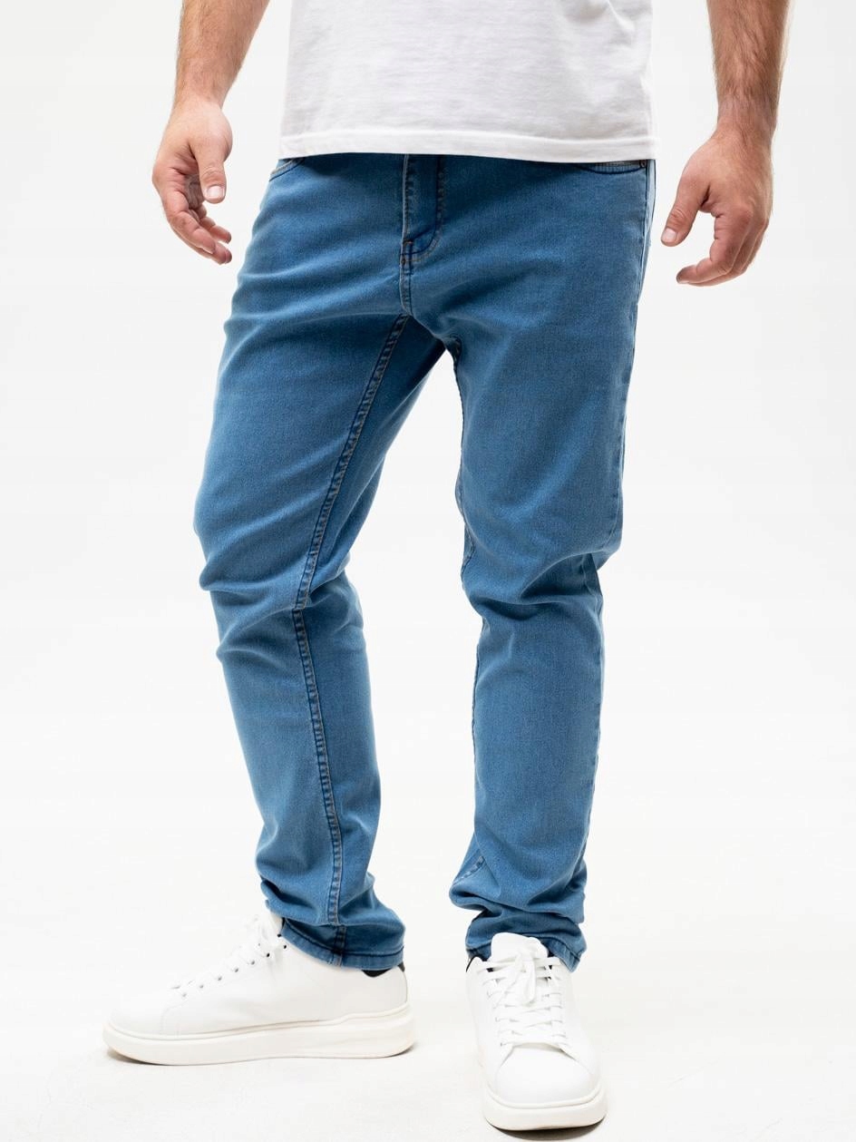 Pánské Džínové Kalhoty Klasické Jednoduché Pravidelné Urban City Modré 32