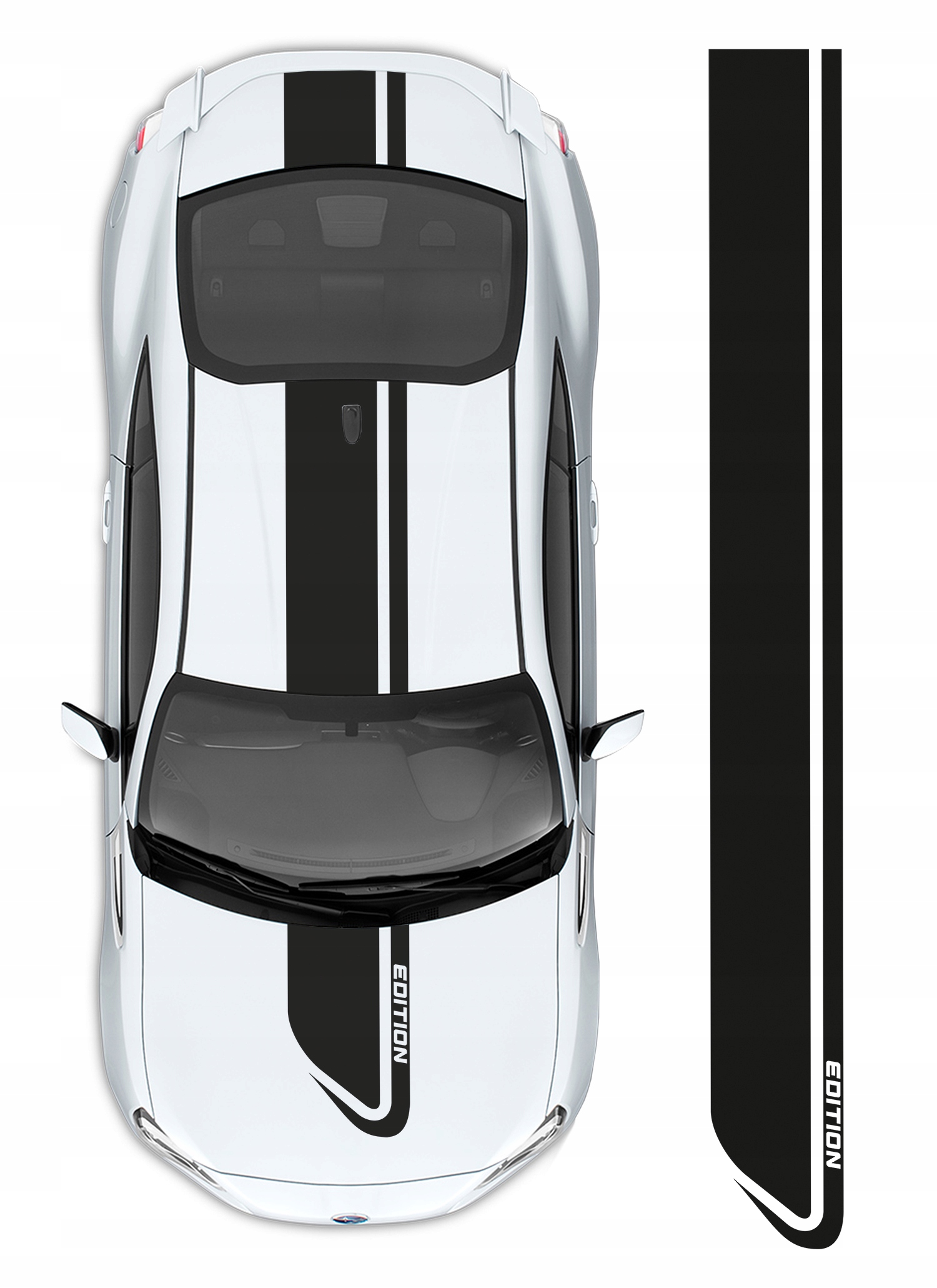 Nálepka Grafika na auto s kapotou Motív Pásky Športová Páska Edition 33x450