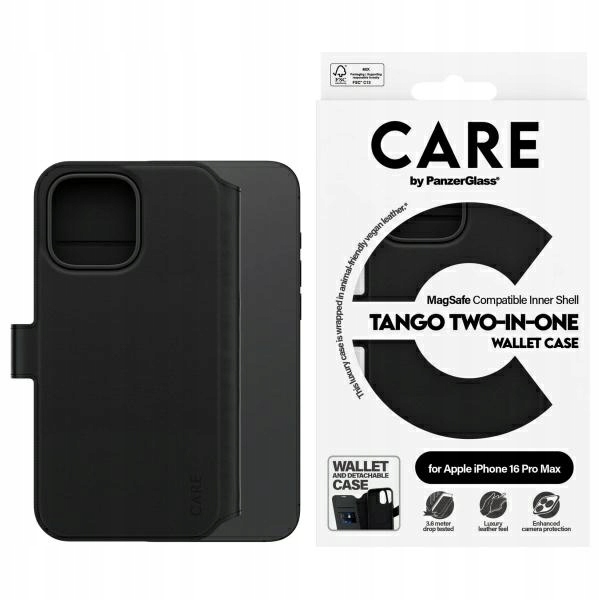 Pouzdro Care by PanzerGlass Feature Tango 2v1 Wallet pro iPhone 16 Pro Max 6.9"