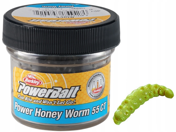 Guma Berkley PowerBait Honey Worm 25mm - Yellow 55szt - 1109190 -  15130013686 