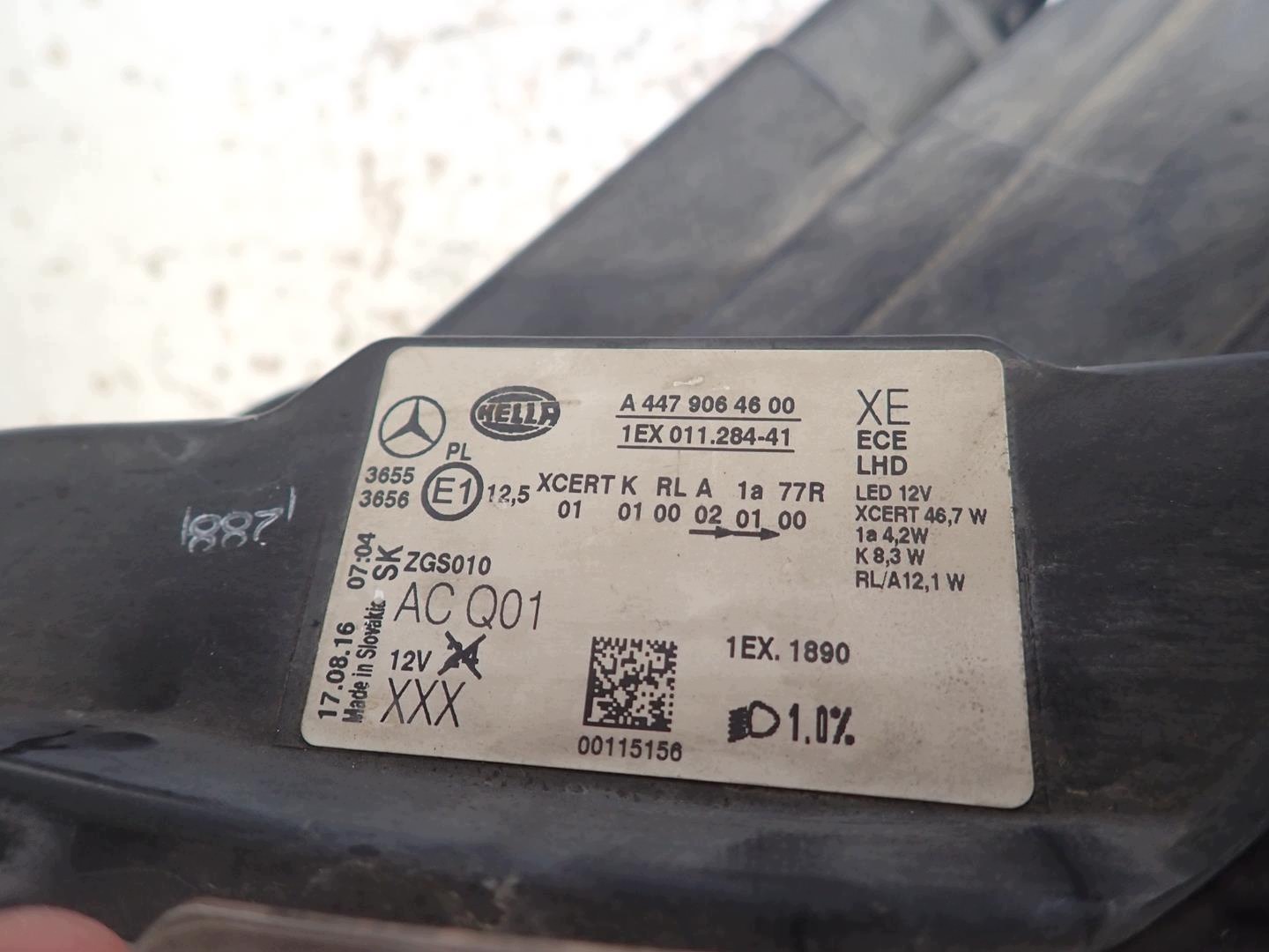 light front left MERCEDES VITO V-KLASA W447 2014- FULL LED A4479064600