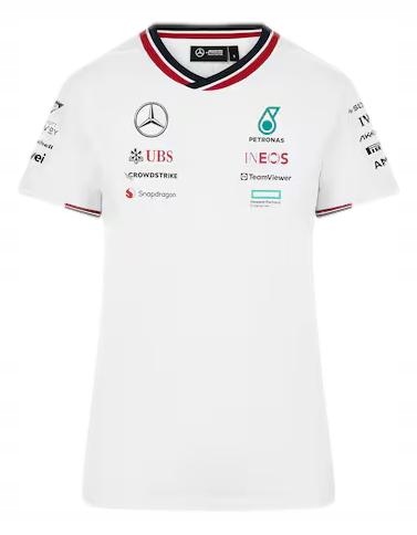 Mercedes-benz Amg F1 dámske tričko M biela Oe