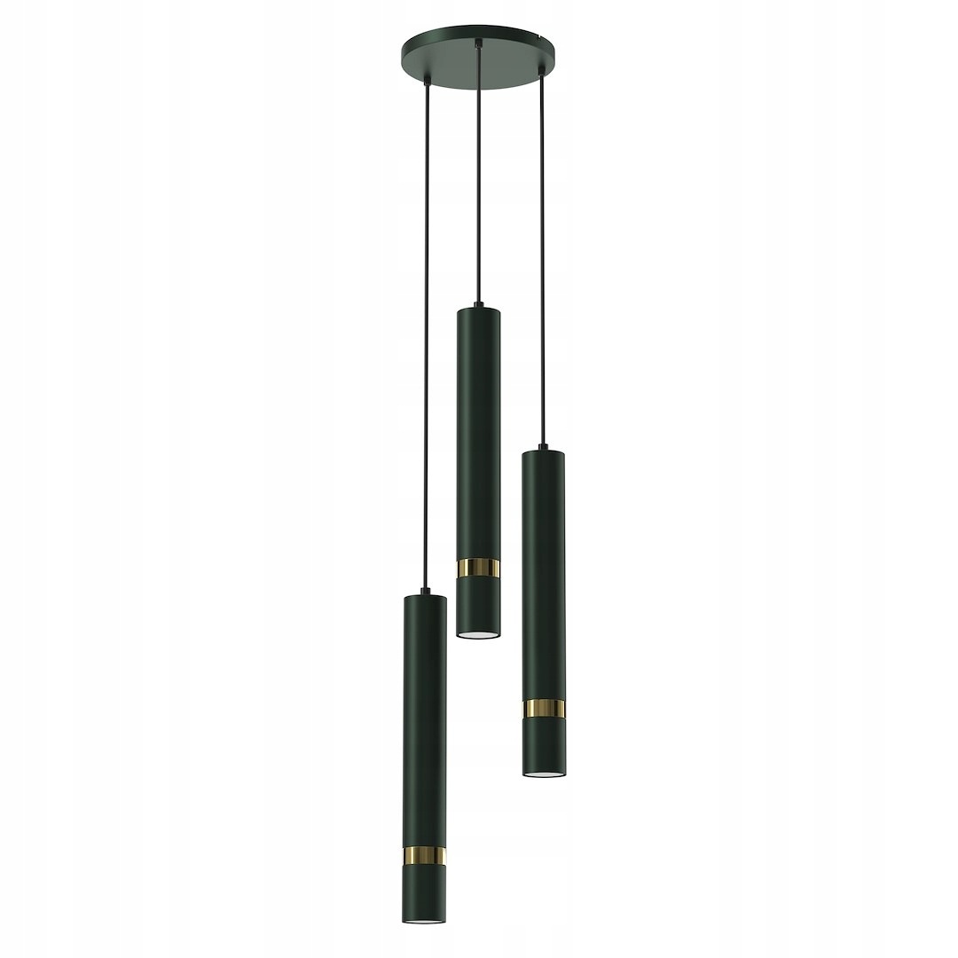 MiLAGRO Závesná lampa Joker Green/Gold 3Xgu10 Stropný luster Osvetlenie