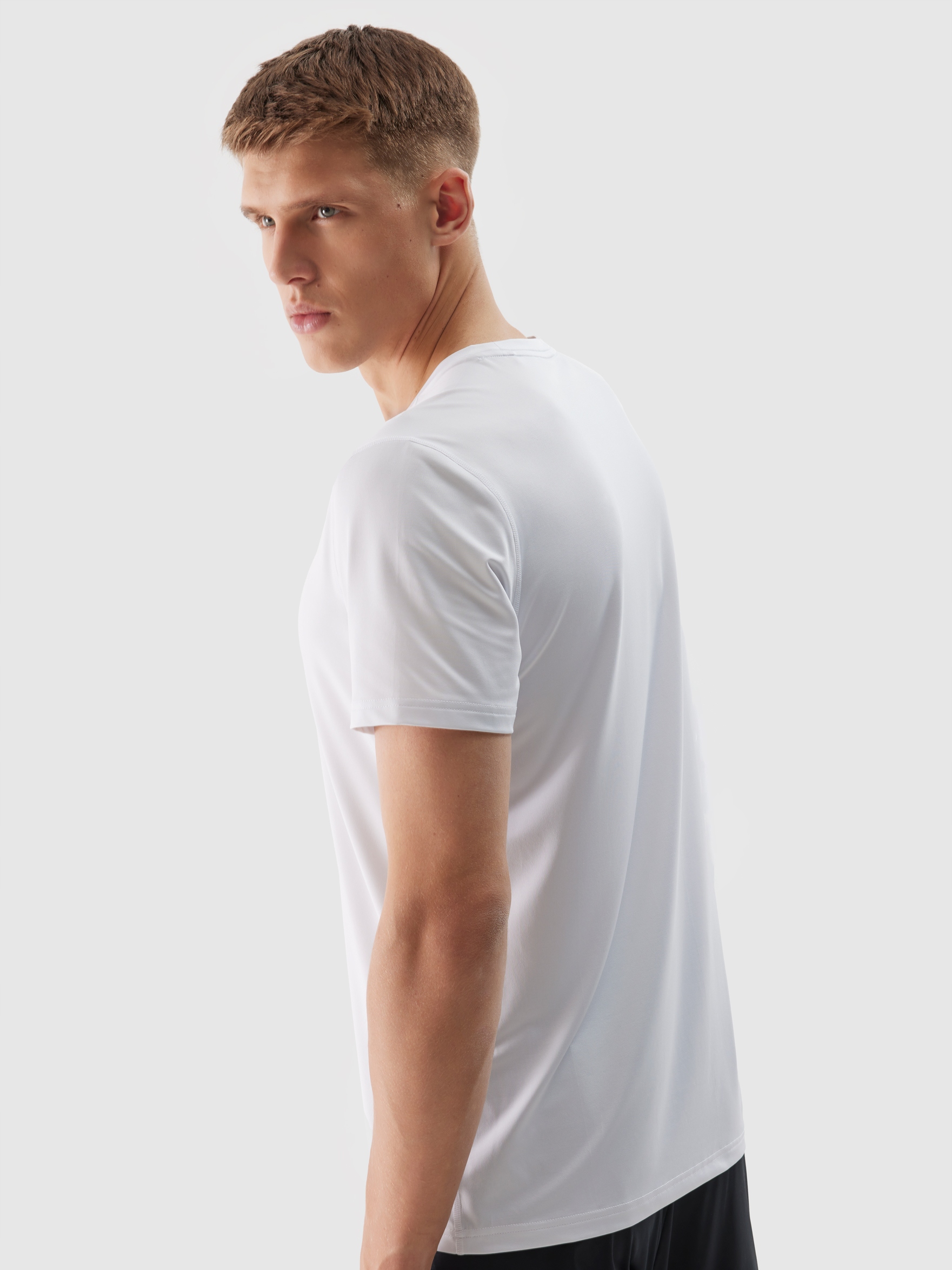 KOSZULKA 4F MĘSKA TRENINGOWA REGULAR SZYBKOSCHNĄCA - BIAŁA r. XXL Marka 4F