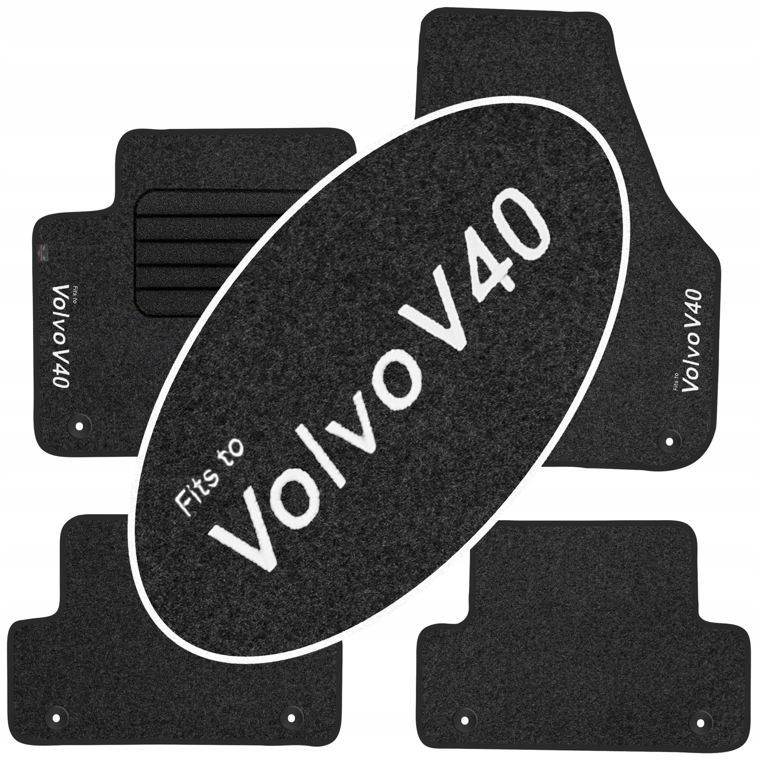 

Volvo V40 2012-2019 Welurowe z Haftem