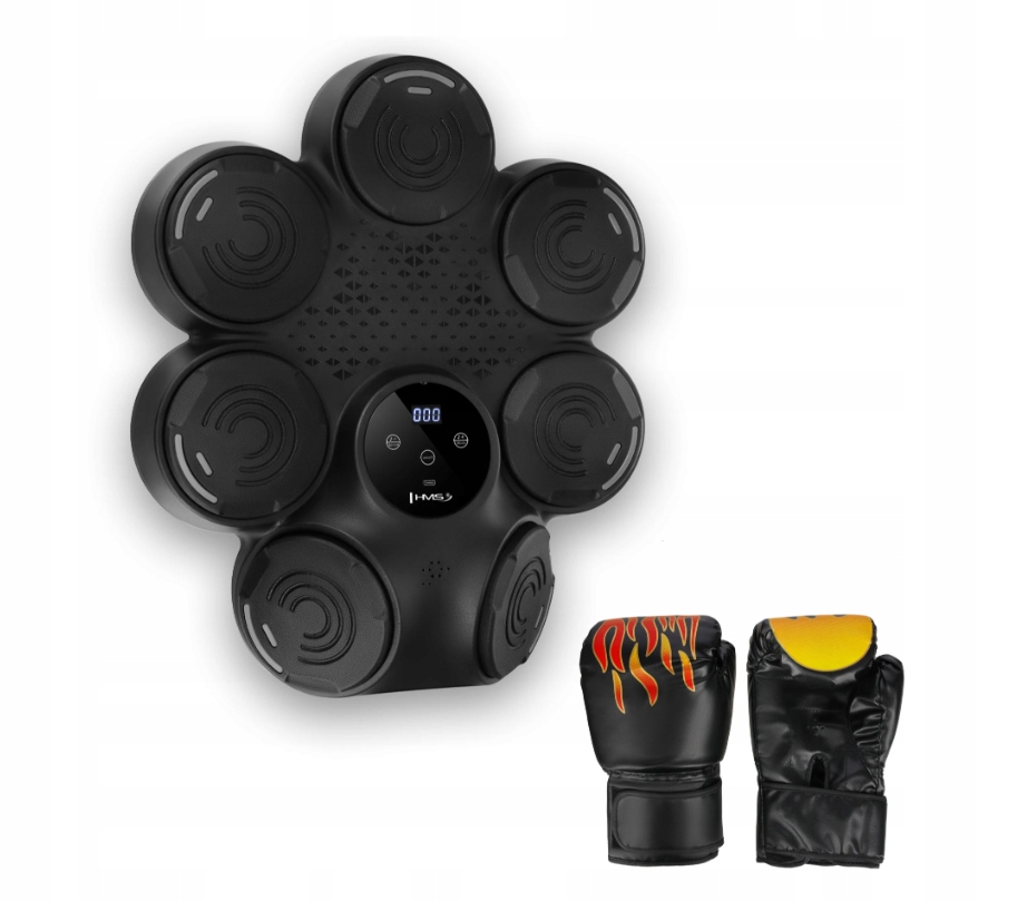 Elektroniczna tarcza bokserska HMS TB30 LED Bluetooth Rękawice