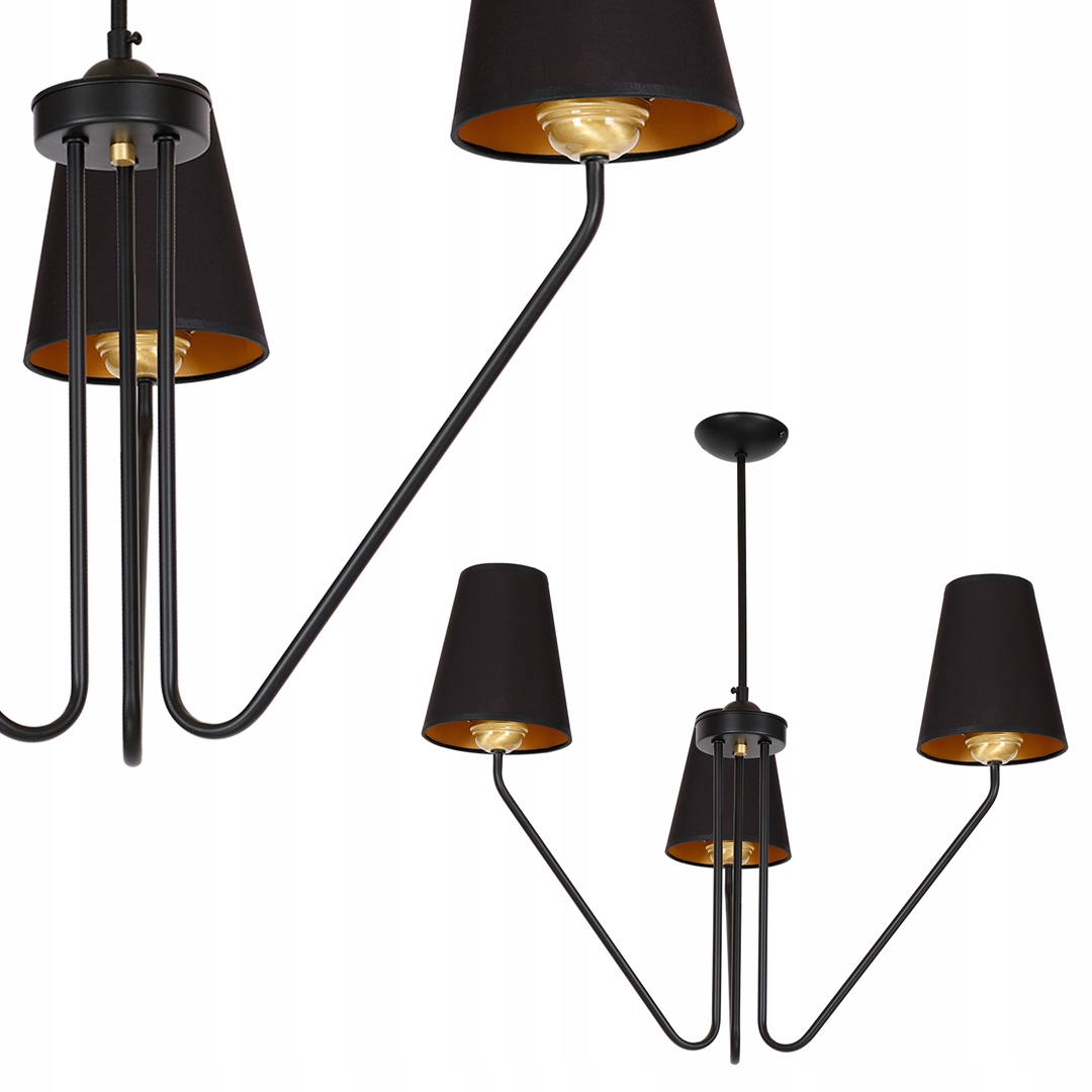 Luster Victoria Black 3xE27