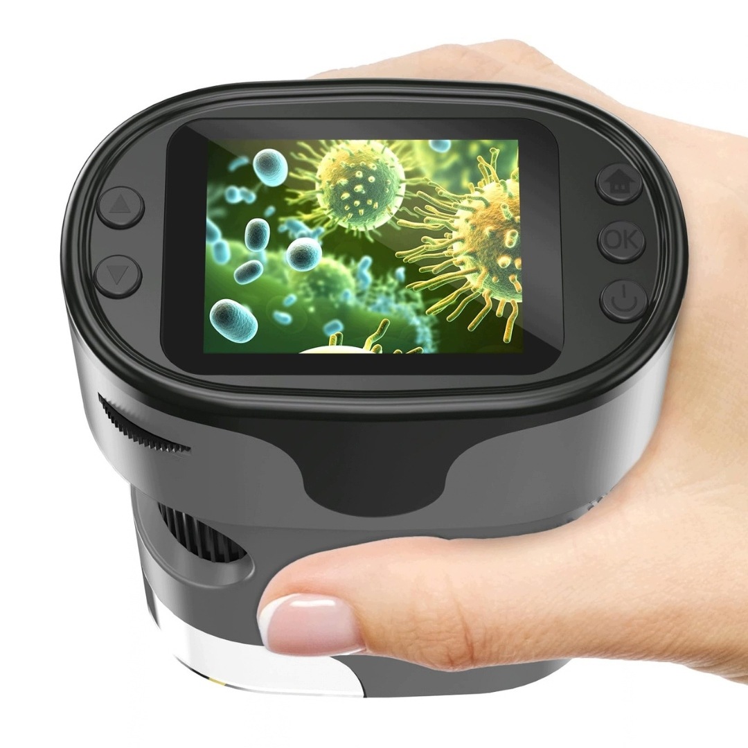 Digitální Mikroskop Pro Děti 1000X Obrazovka 2 Palce Led Karta 32 Gb Sklíčka