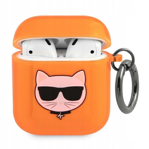 Pokrowiec na AirPods Karl Lagerfeld Choupette Pomarańczowy KLA2UCHFO