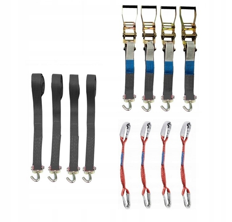 Pásy na zapínání kol černé 4T 3M Zesílená spona Zašitá 50 mm Otočná