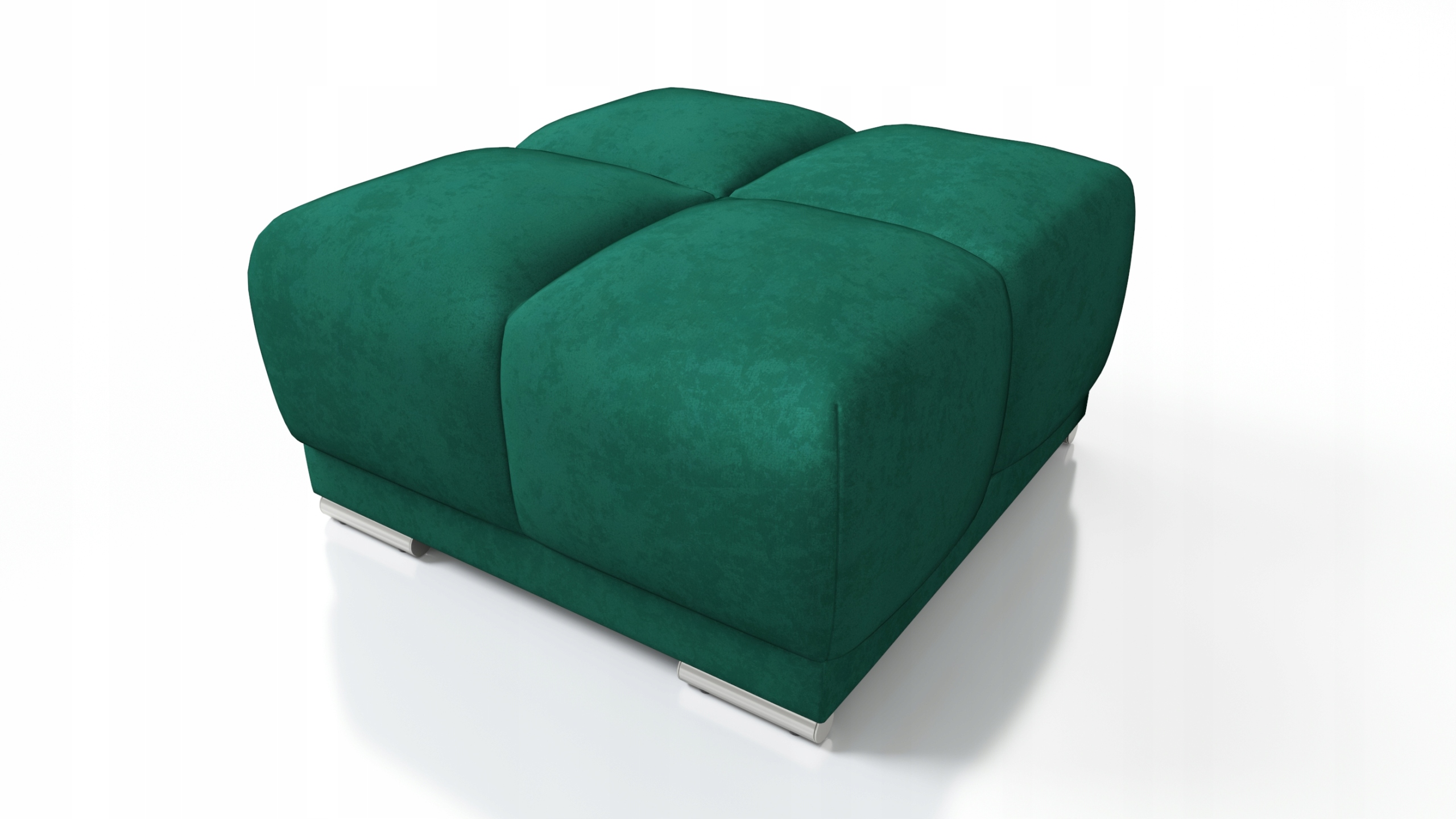 Zelená Prošívaná Velká Pohodlná Taburet Čalouněná Do Obývacího Pokoje Honey