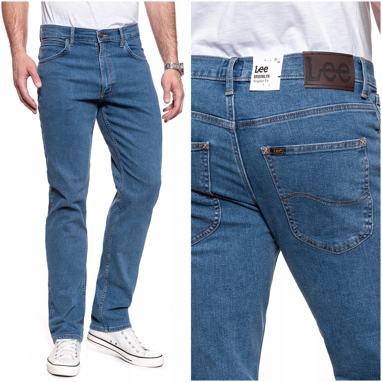 

Lee Brooklyn Męskie Spodnie Jeansy Proste 34/32