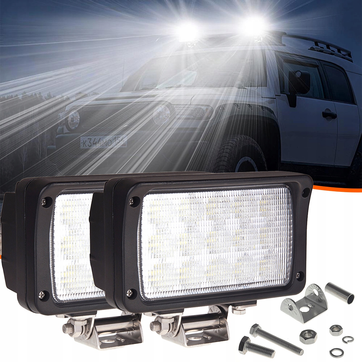 Pracovní Lampa Halogen 15LED 45W 12V24V 4275LM 2ks