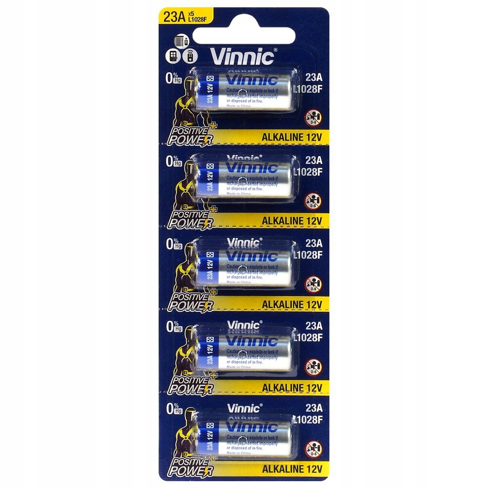 

5xBateria Alkaliczna Vinnic A23 23A MN21 12V pilot