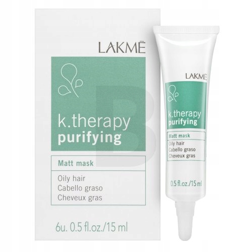 Lakmé K.Therapy Purifying Matt Mask šamponový peeling pro mastné vlasy 6 x