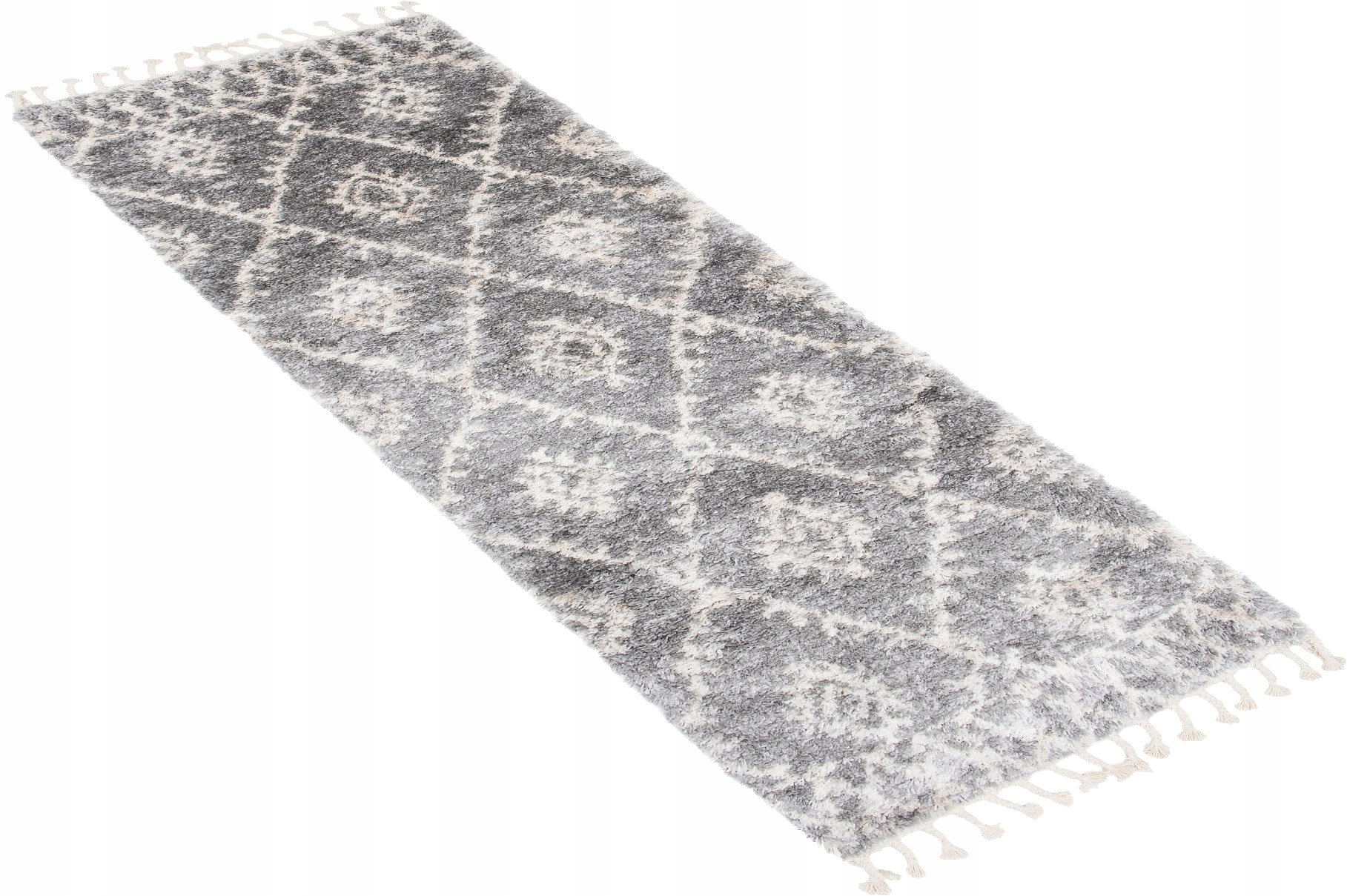 Koberec Běhoun Shaggy Aztec 80x250 Třásně Boho w02