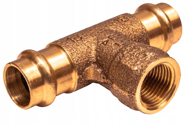 B-press T-rozdělovač 22x3/4x22 Vnitřní Závit Měď Conex