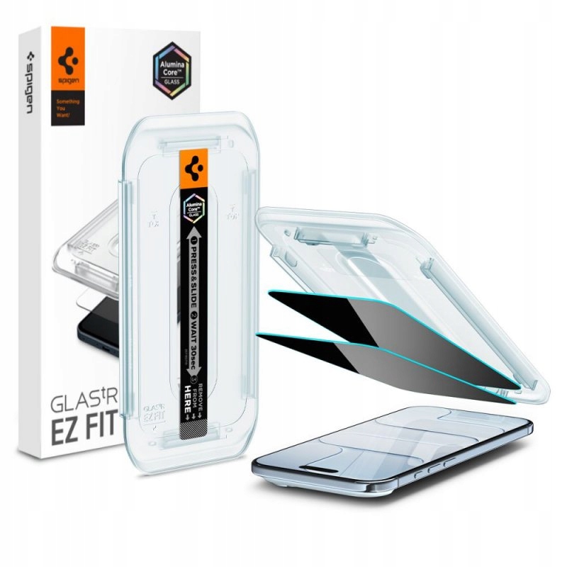 Sklo s privátním filtrem s aplikátorem pro iPhone 17 Air Glas.TR Ez Fit 2 ks