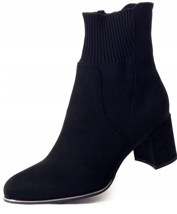 Elegantní dámské kotníkové boty Feel Me Marco Tozzi Černé 100% Vegan 25392