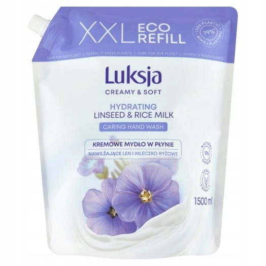 Levně Luksja Creamy & Soft Tekuté mýdlo Len a Rýžové mléko