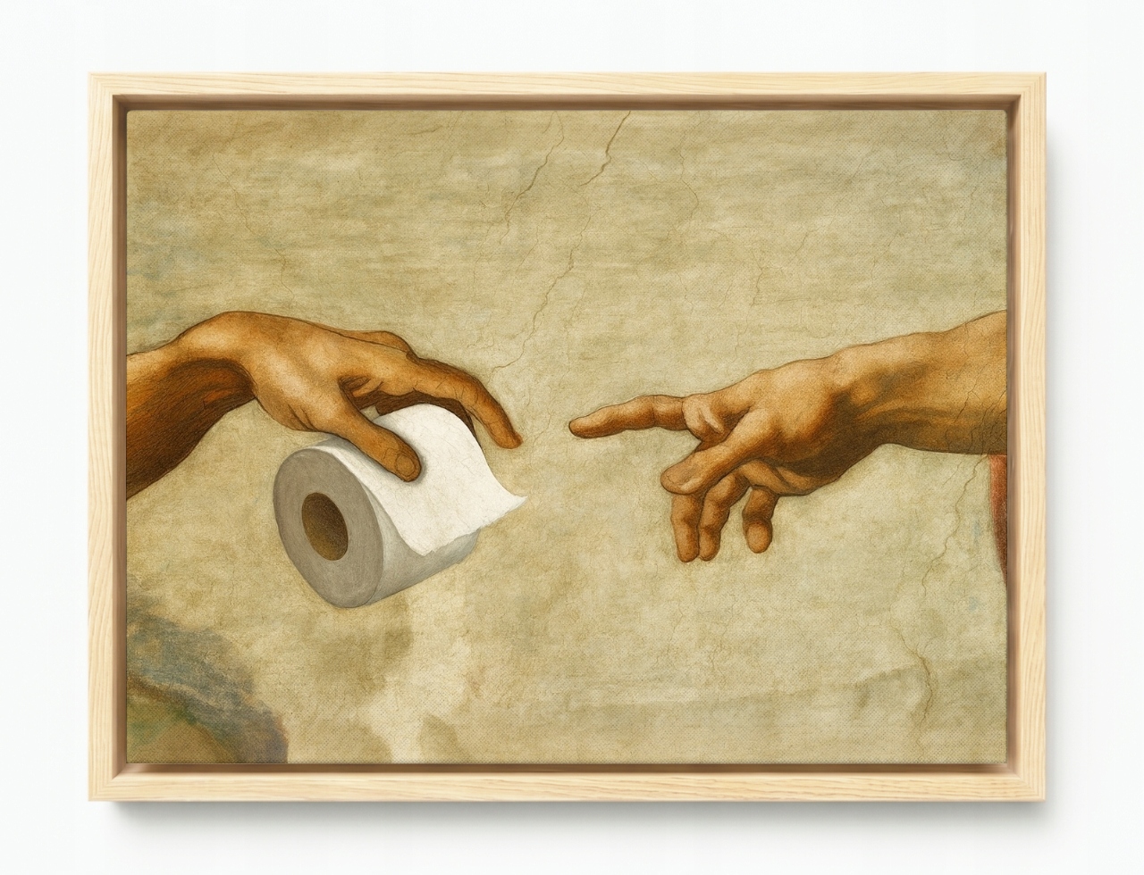 Rám Na Obraz Americká Box Creation Toaletní Papír Michelangelo 80x60
