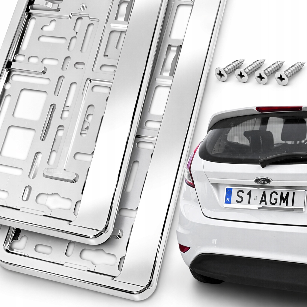 Ramki Pod Tablice Rejestracyjna Chrom Zestaw 2 Szt Komplet Ramek Do Tablic