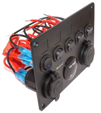 PANEL PRZELACZNIKOW WOLTOMIERZ LADOWARKA USB GNIAZ Weight with packaging 0 5 kg