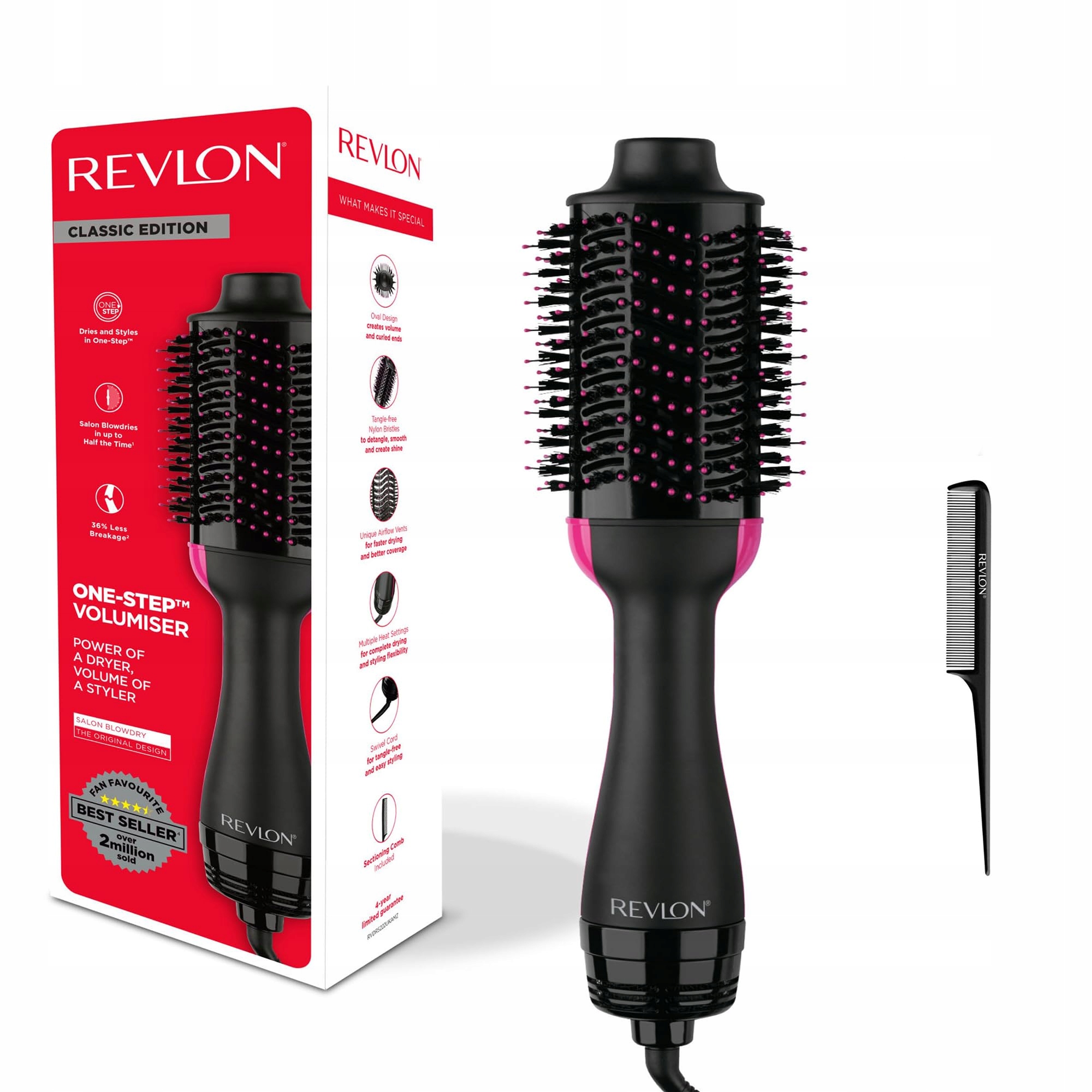 Suszarka do włosów Revlon One-Step Volumizer szczotka prostująca 2w1