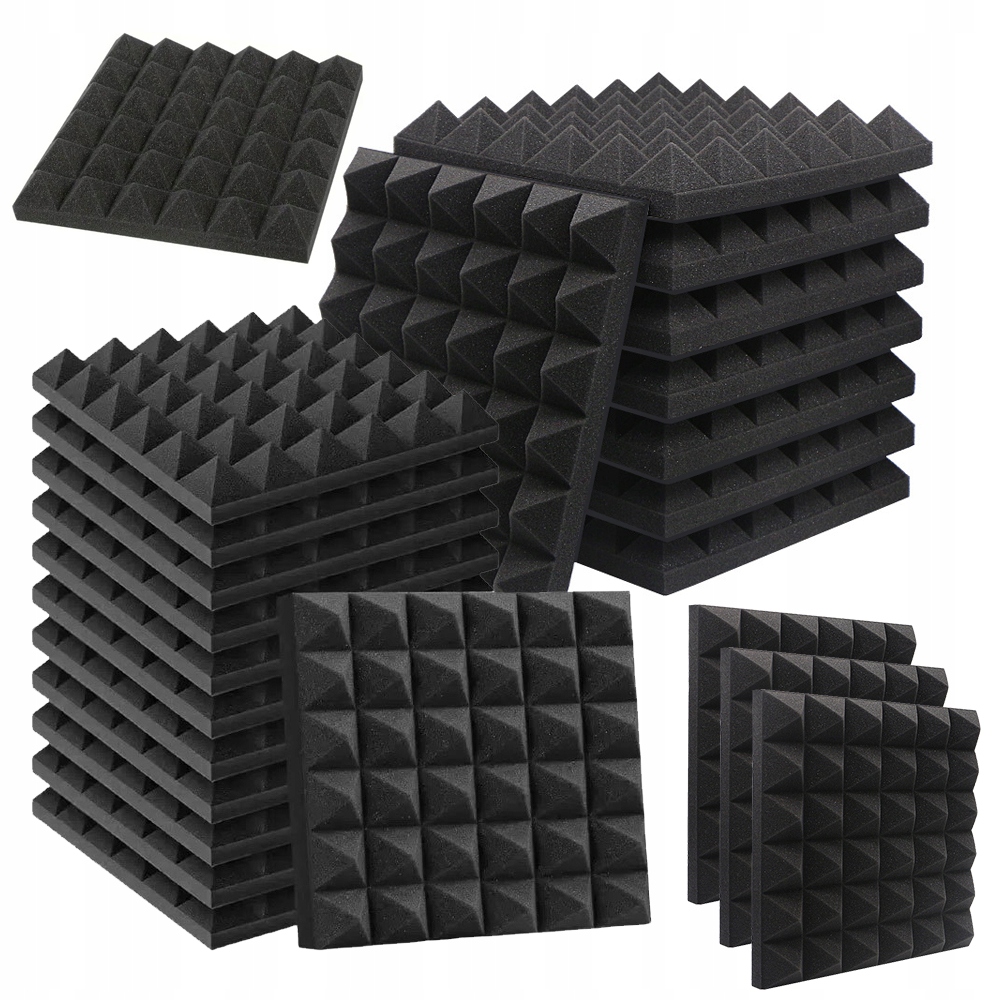 Samolepicí Akustické Panely 24 Ks 30X30X5 CM Vysoká Účinnost Č. 0.9