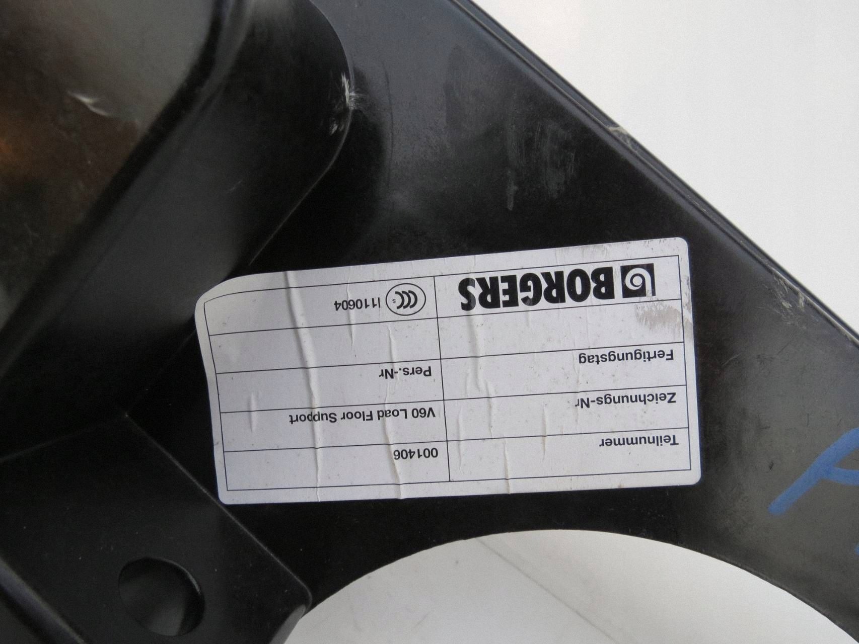Support plaque Sol Porte coffre hayon VOLVO V60 31484278