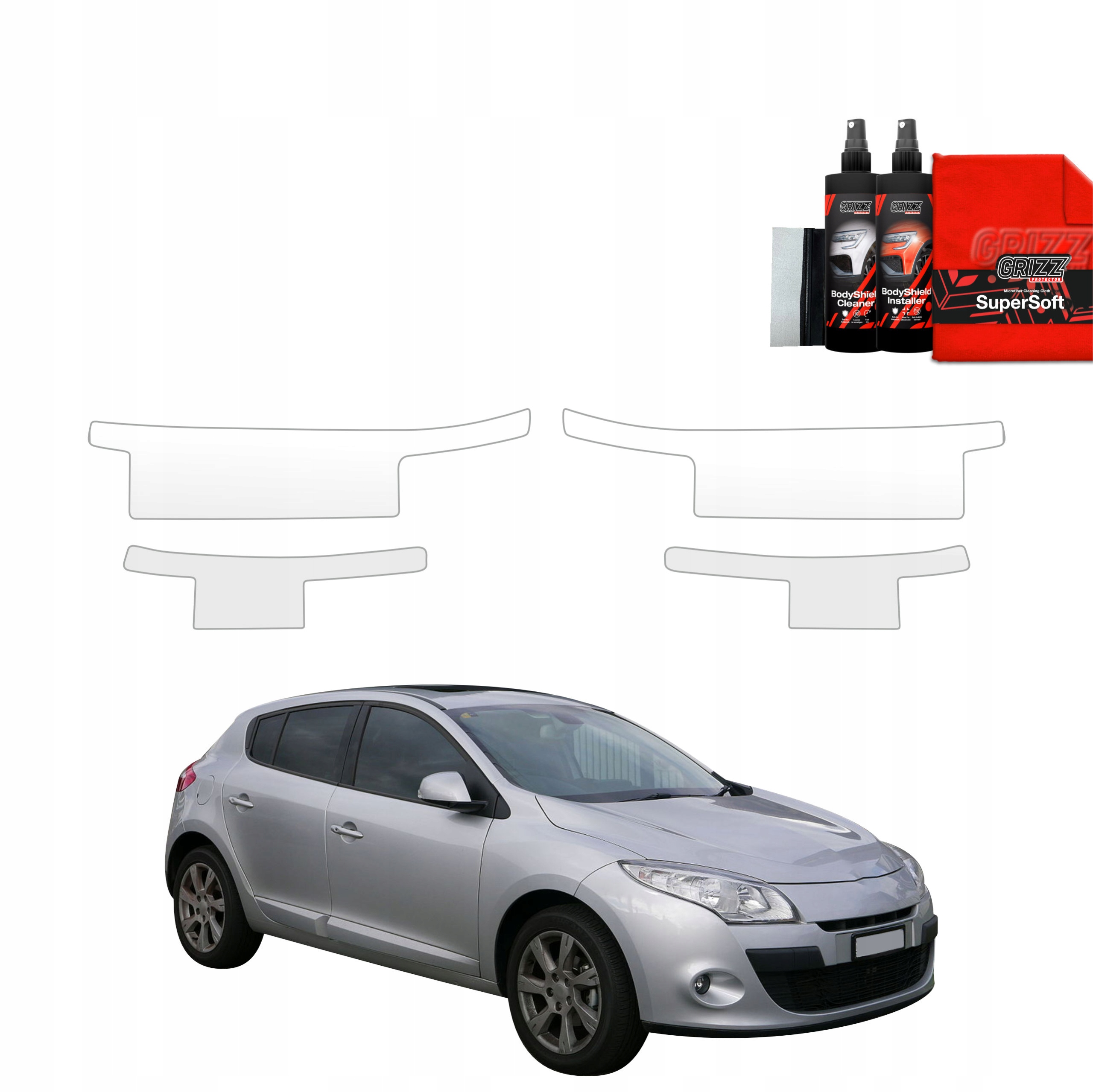 4v1 Fólie Ppf dýha na prahy pro Renault Megane 3 Kombi 5D (2008-2012)