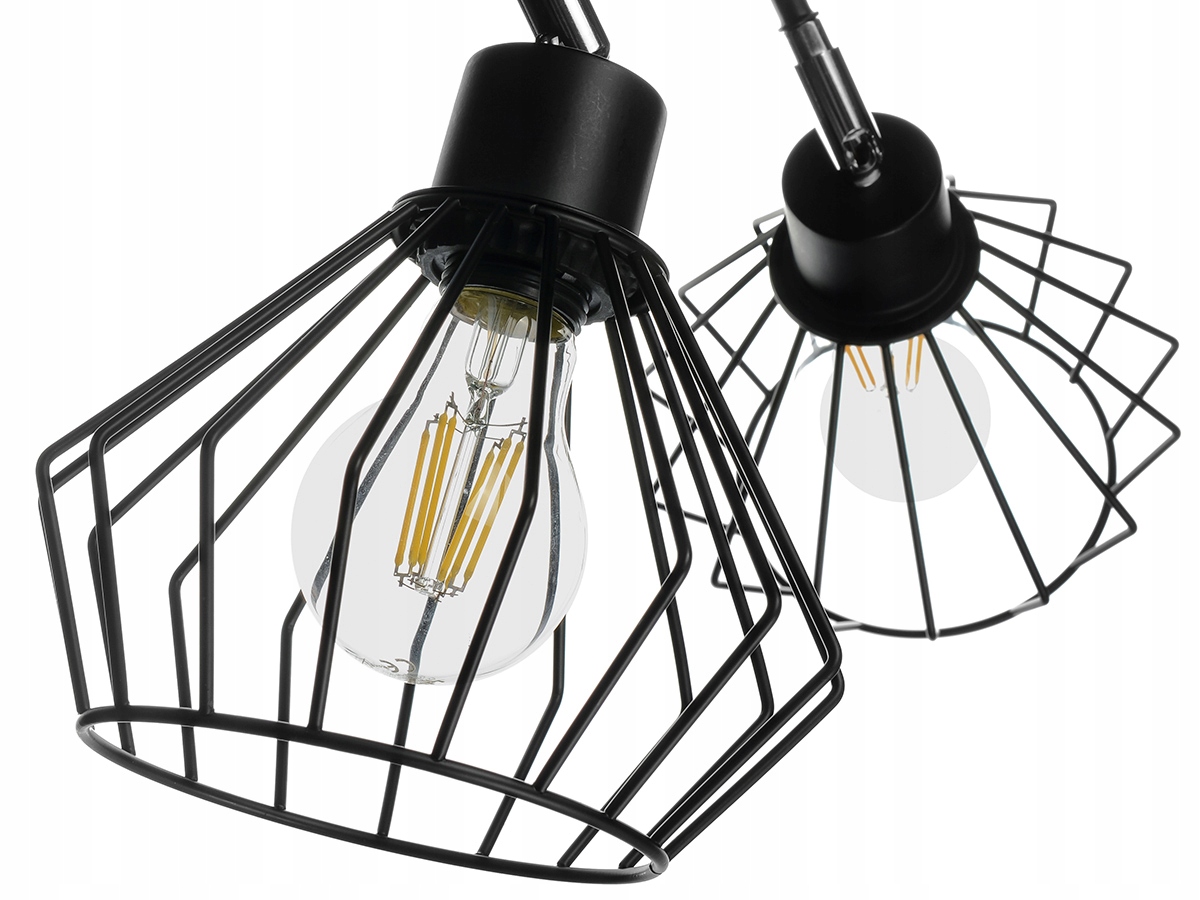 LAMPA WISZĄCA SUFITOWA ŻYRANDOL PLAFON DIAMENT LED Kolor czarny