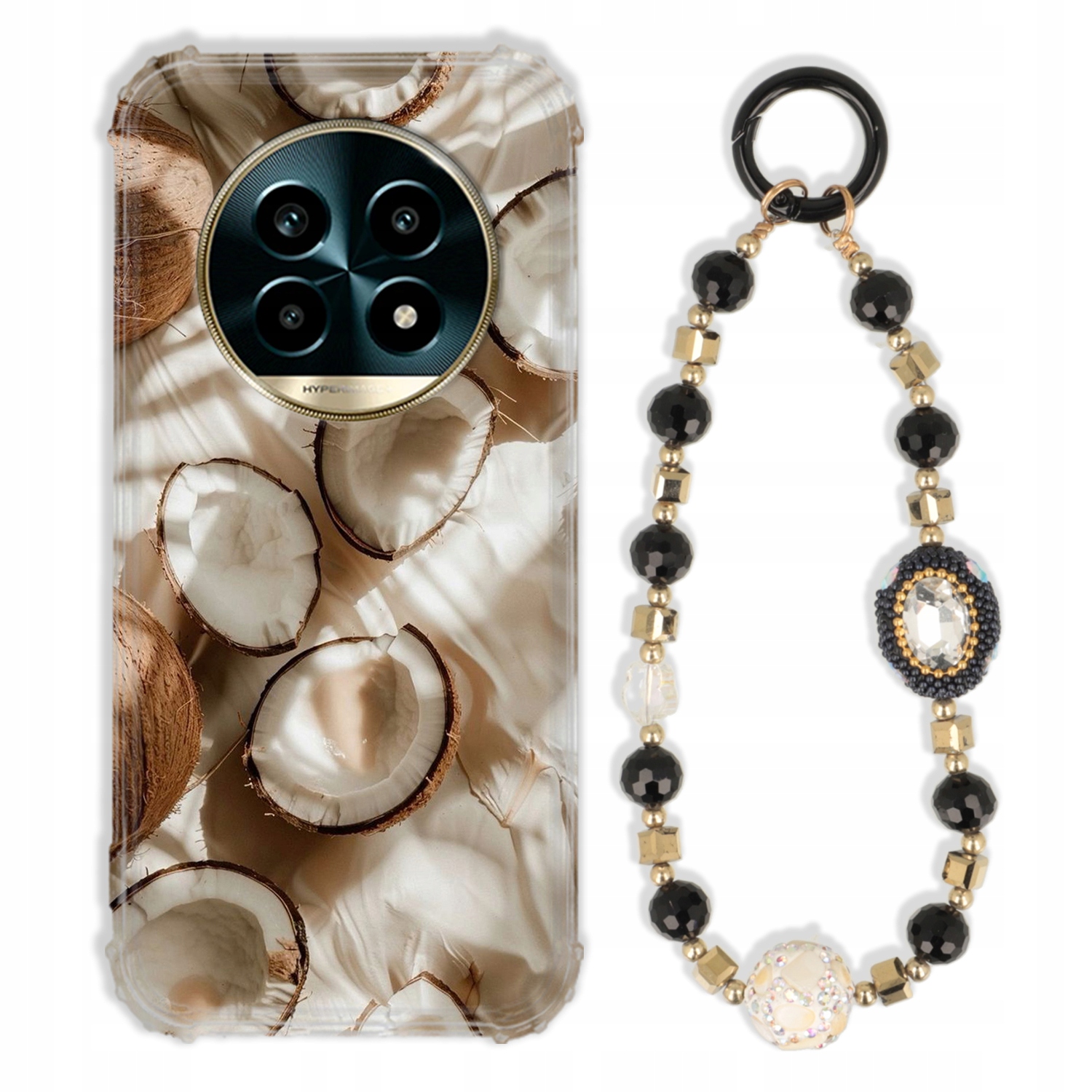 Puzdro Pre Realme 13 Pro Plus 5G Antishock Zirkóny Čierno Zlaté|pevné|silné