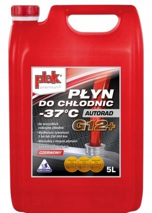

Plak Autorad G12+ Płyn Chłodniczy -37C Czerwony 5l