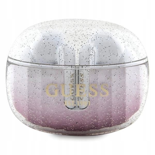 Bluetooth sluchátka Guess Glitter Gradient Tws dokovací stanice růžová