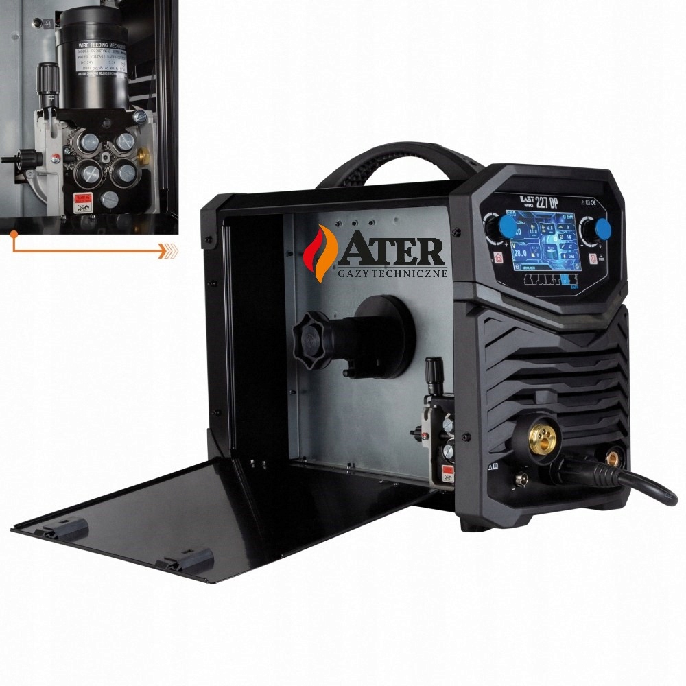 P&Oacute;ŁAUTOMAT SPARTUS EASYMIG 227 DP DUAL PULSE 4-ROLKOWY Czas cyklu pracy 60%