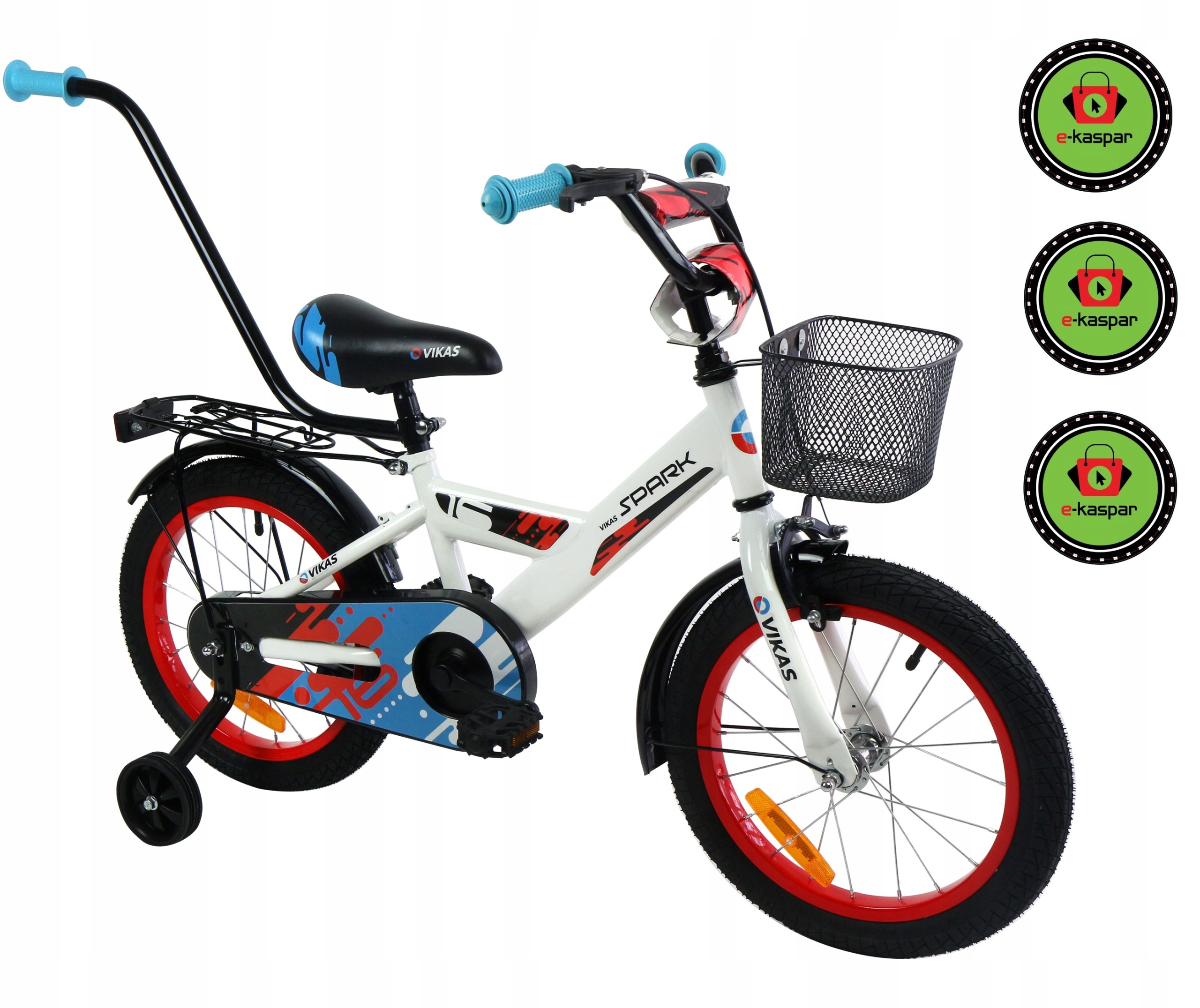 Dětské Kolo 16 Palců Kolo Pro Chlapce Košík A Vodítko Dárek