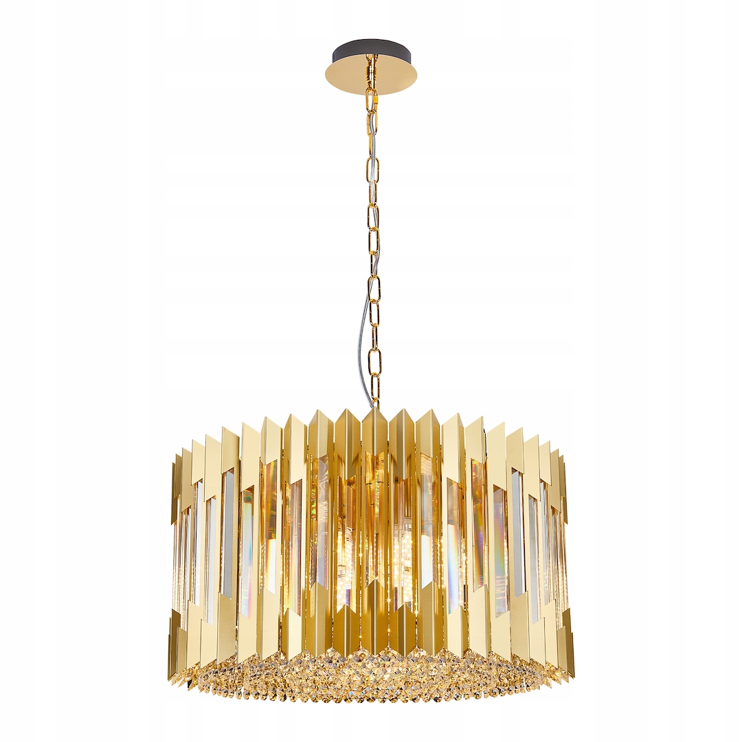 Luster Milagro Ritz krištáľová zlatá 12xE14 40W Led Ø54 cm