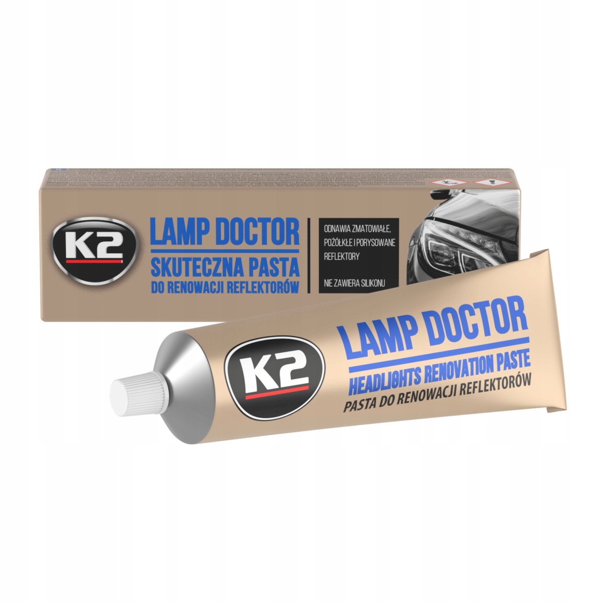 K2 LAMP DOCTOR PASTA DO RENOWACJI REFLEKTORÓW 60g - L3050 Rodzaj polerowanie lamp