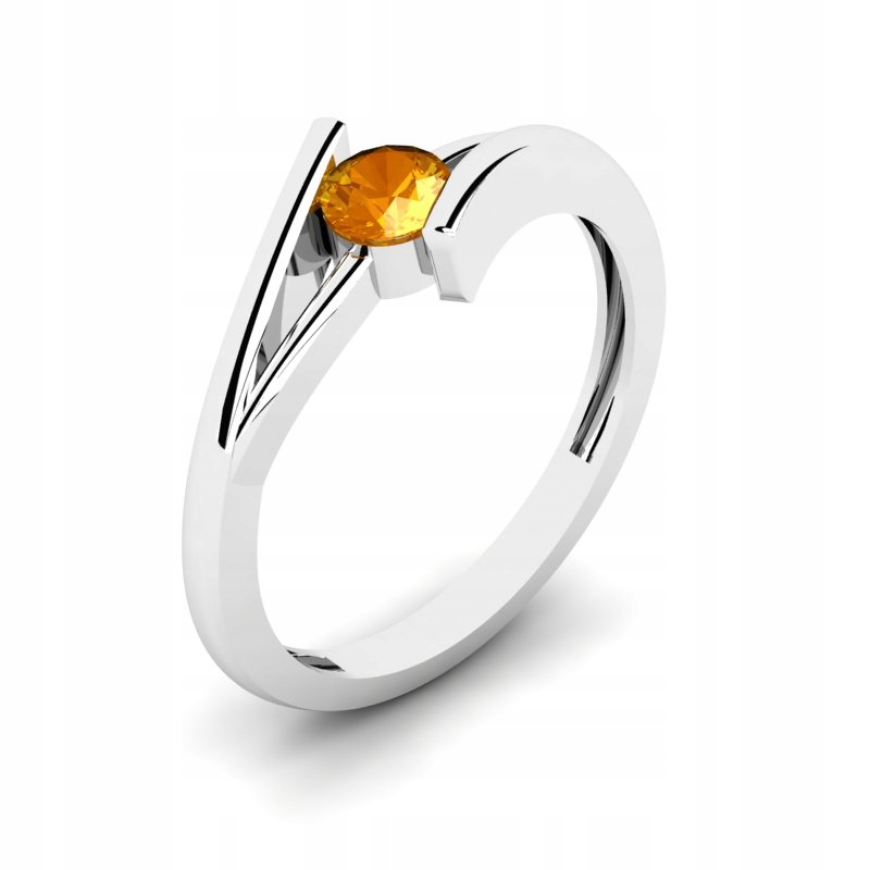

Pierścionek Złoty Zaręczynowy Z Cytrynem 0,40CT